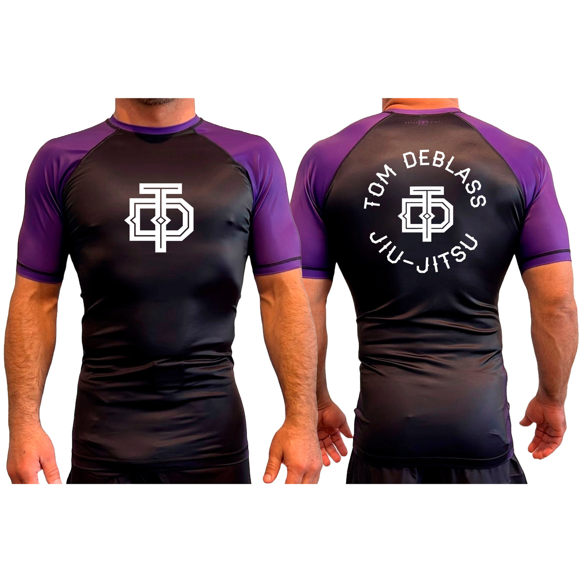 Tom DeBlass Association All Black Ranked Short Sleeve Rash Guards