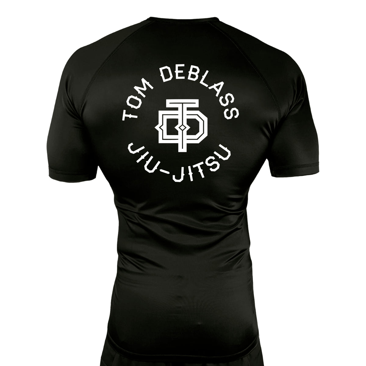 Tom DeBlass Association All Black Custom Rash Guards Short Sleeves