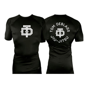 Tom DeBlass Association All Black Custom Rash Guards Short Sleeves