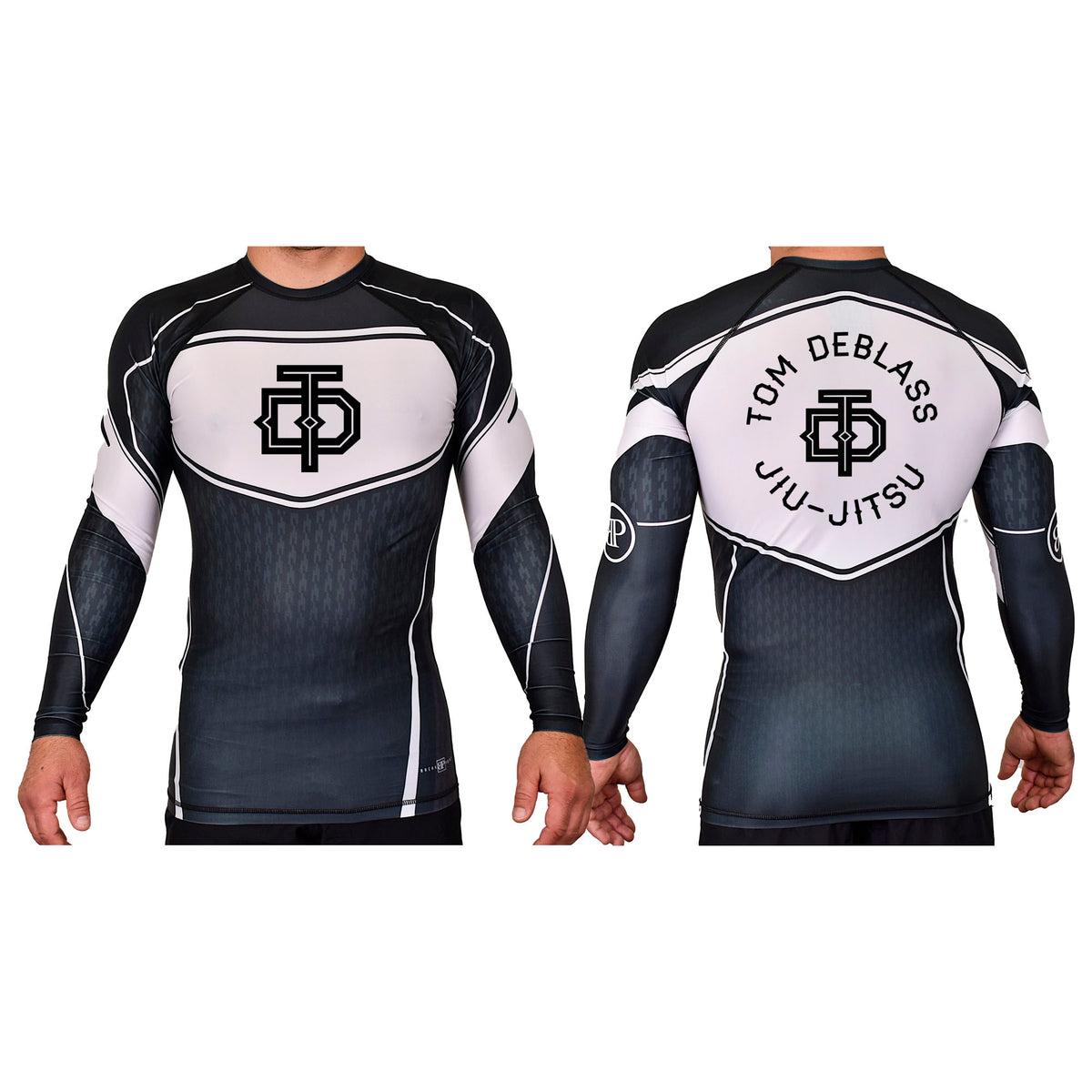 Tom DeBlass Association Academy Rash Guards Black/White