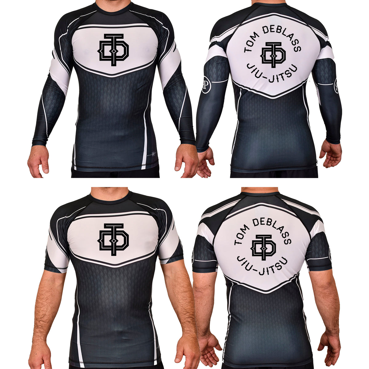 Tom DeBlass Association Academy Rash Guards Black/White