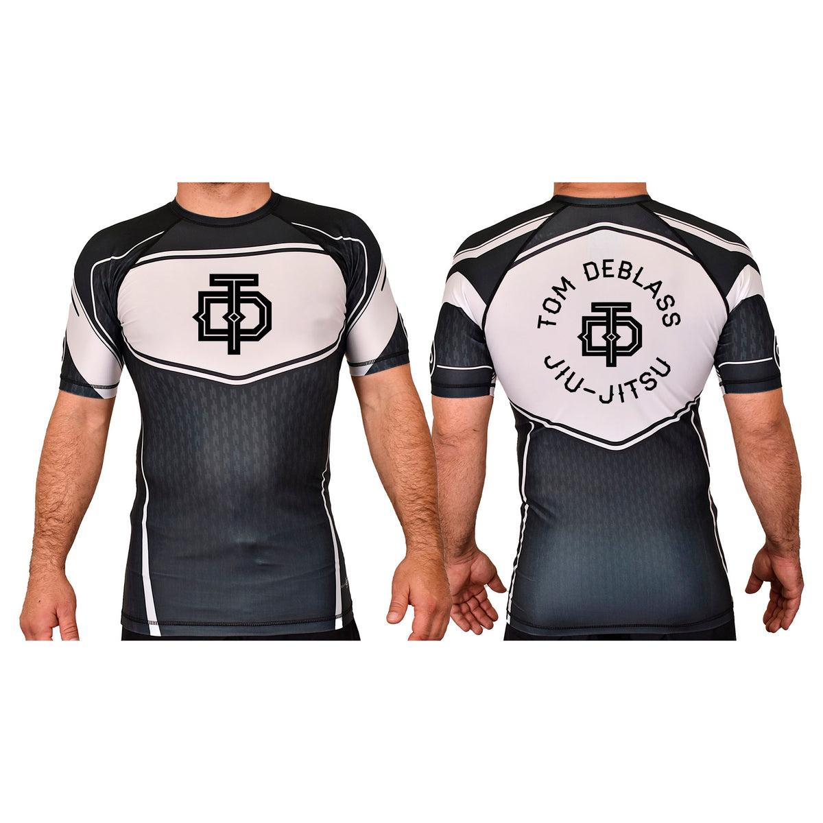 Tom DeBlass Association Academy Rash Guards Black/White