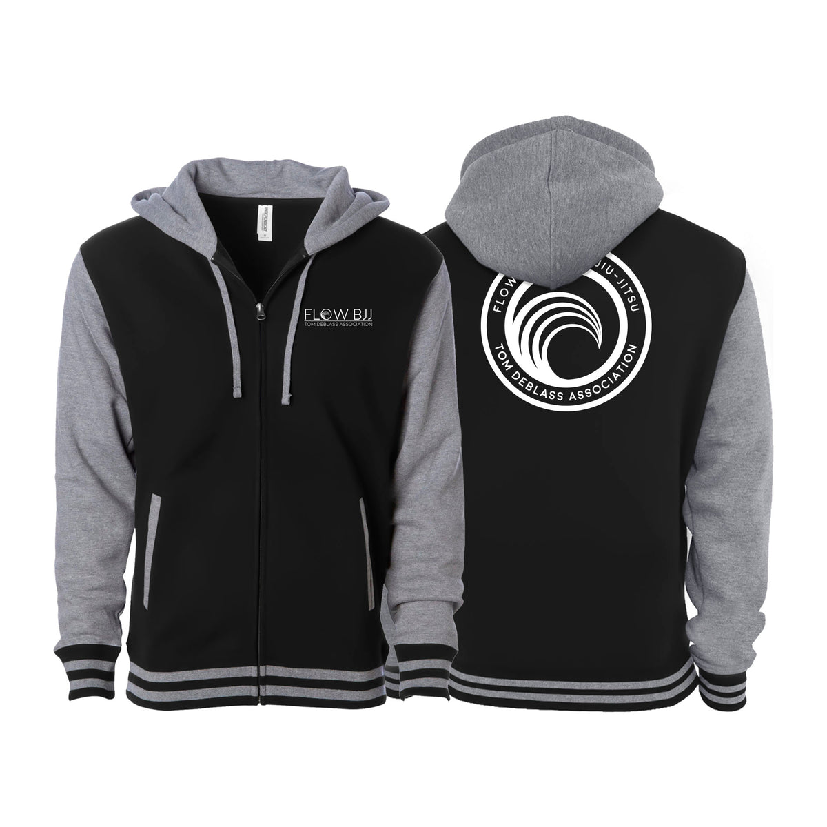 Flow BJJ Academy Varsity Zip-Up Hoodies #8032 B