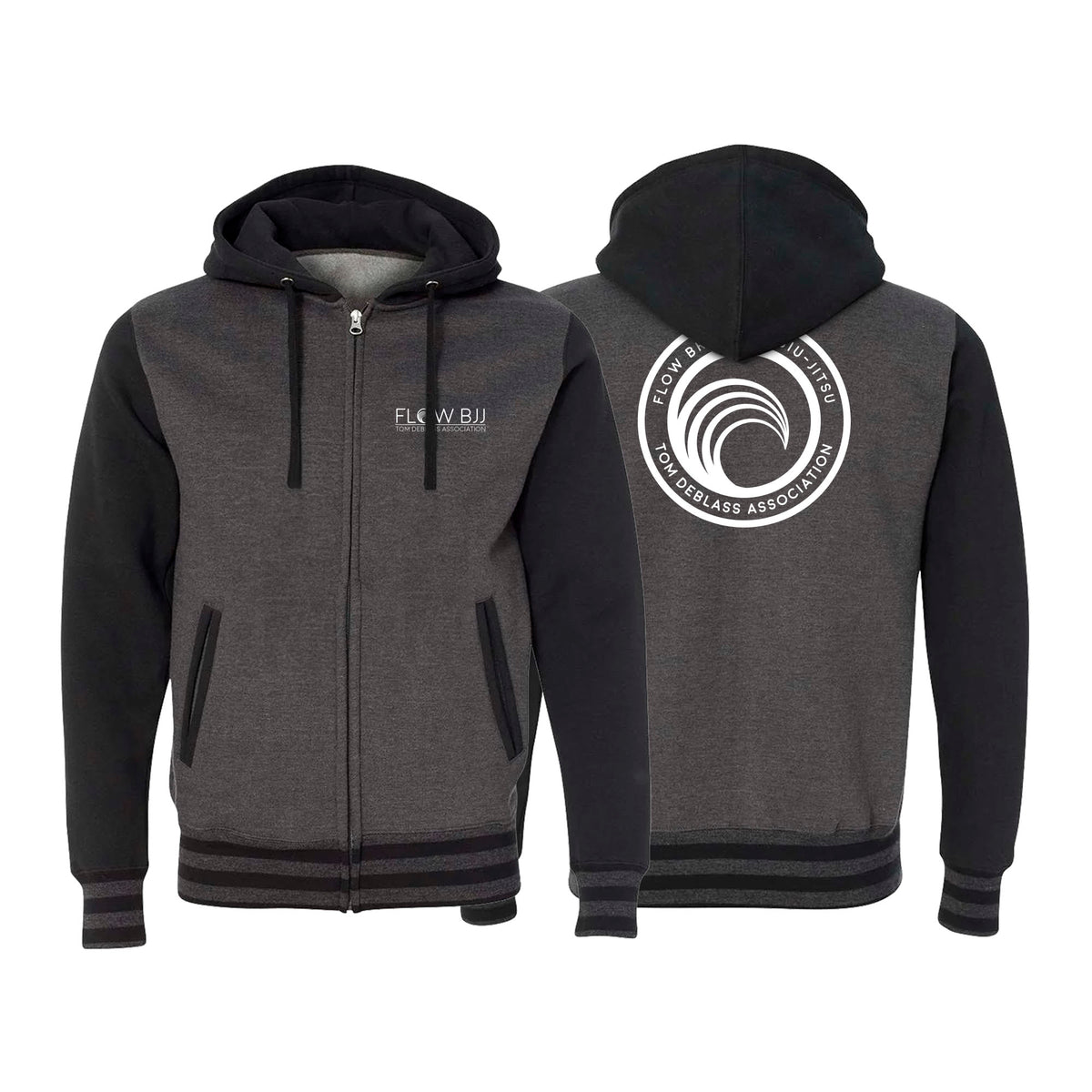 Flow BJJ Academy Varsity Zip-Up Hoodies #8032 B