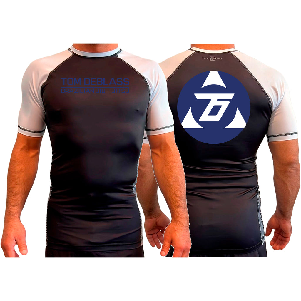 Tom DeBlass All Black Ranked Short Sleeve Rash Guards  #8003