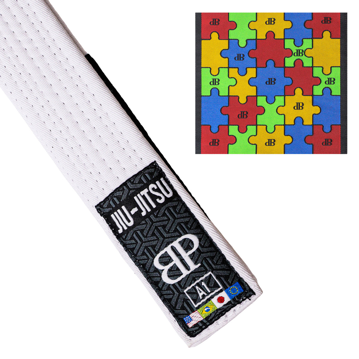 Break Point Jiu-Jitsu Autism Awareness Belt - AVAILABLE IN ALL COLORS