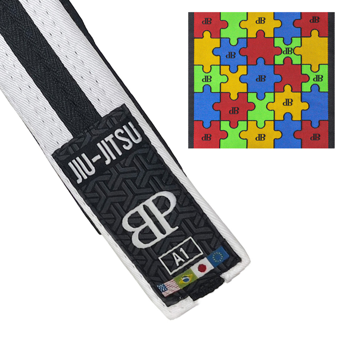 Break Point Jiu-Jitsu Autism Awareness Belt - AVAILABLE IN ALL COLORS