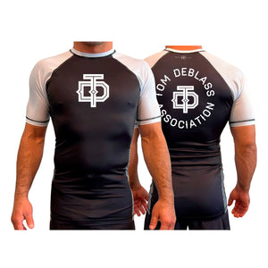 Tom DeBlass Association All Black Ranked Short Sleeve Rash Guards