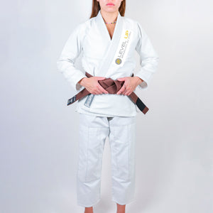 Level Up BJJ Academy Women's Gi - White #025 A