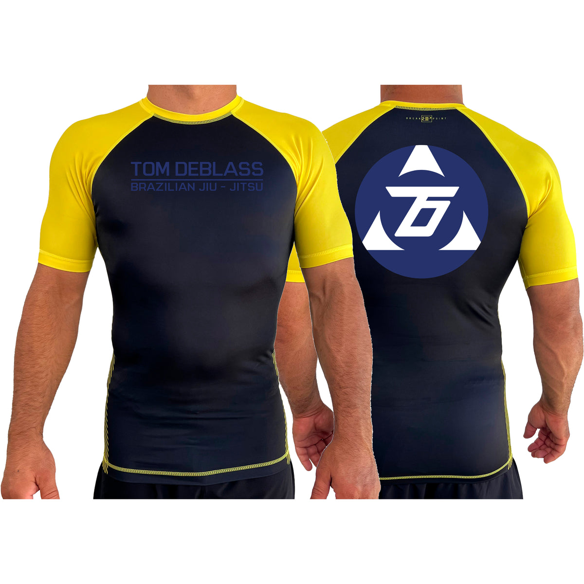 Tom DeBlass All Black Ranked Short Sleeve Rash Guards  #8003