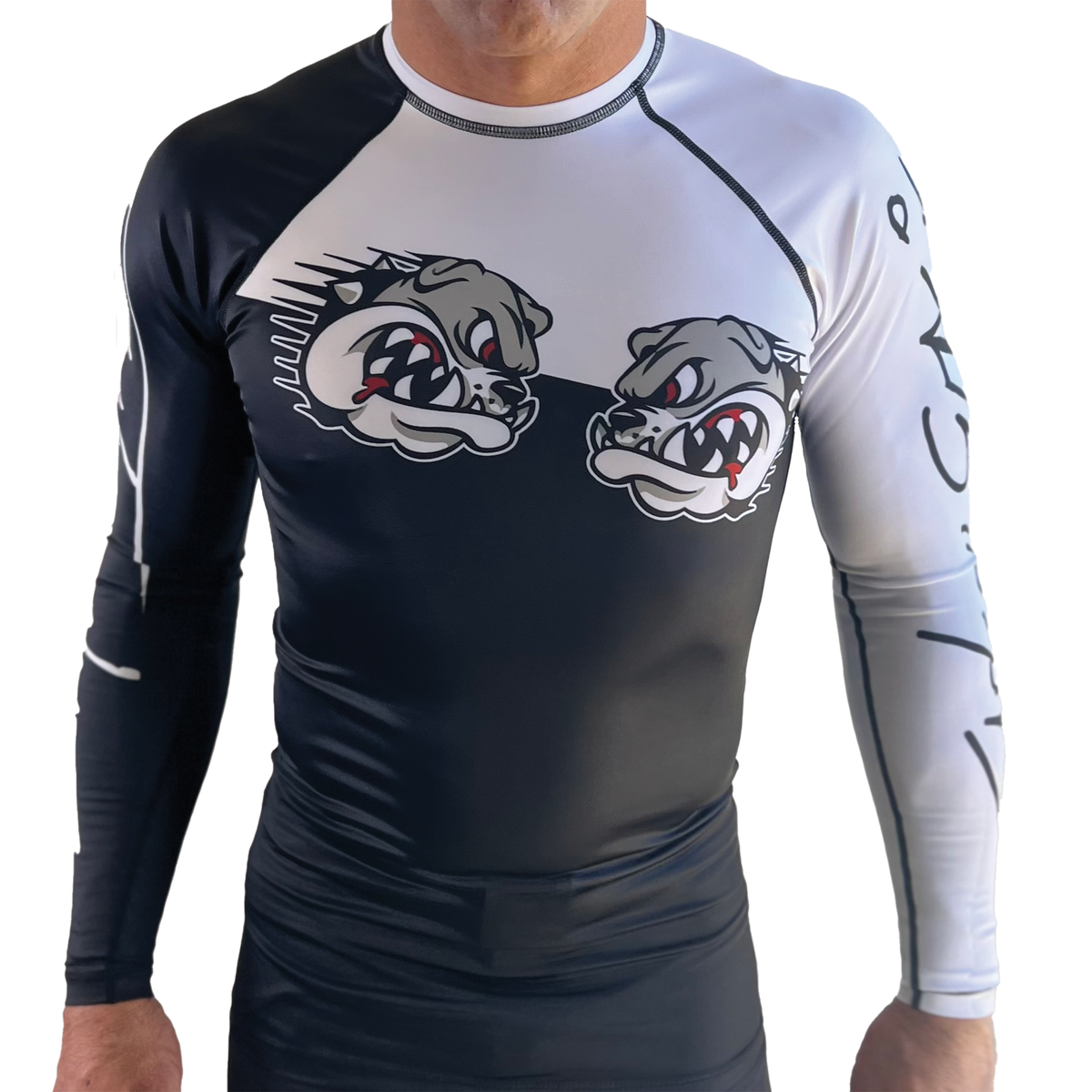 Carlson Gracie B/W Signature Long Sleeve Rash Guard