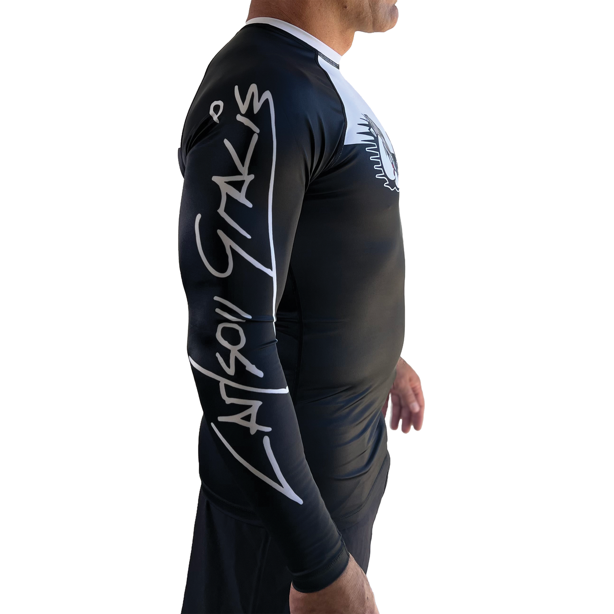 Carlson Gracie B/W Signature Long Sleeve Rash Guard