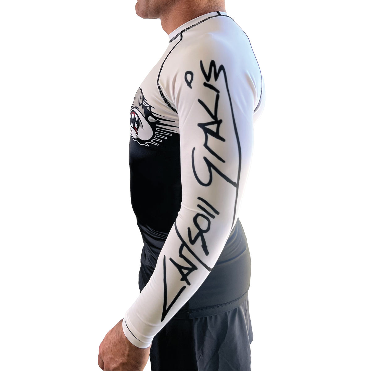 Carlson Gracie B/W Signature Long Sleeve Rash Guard