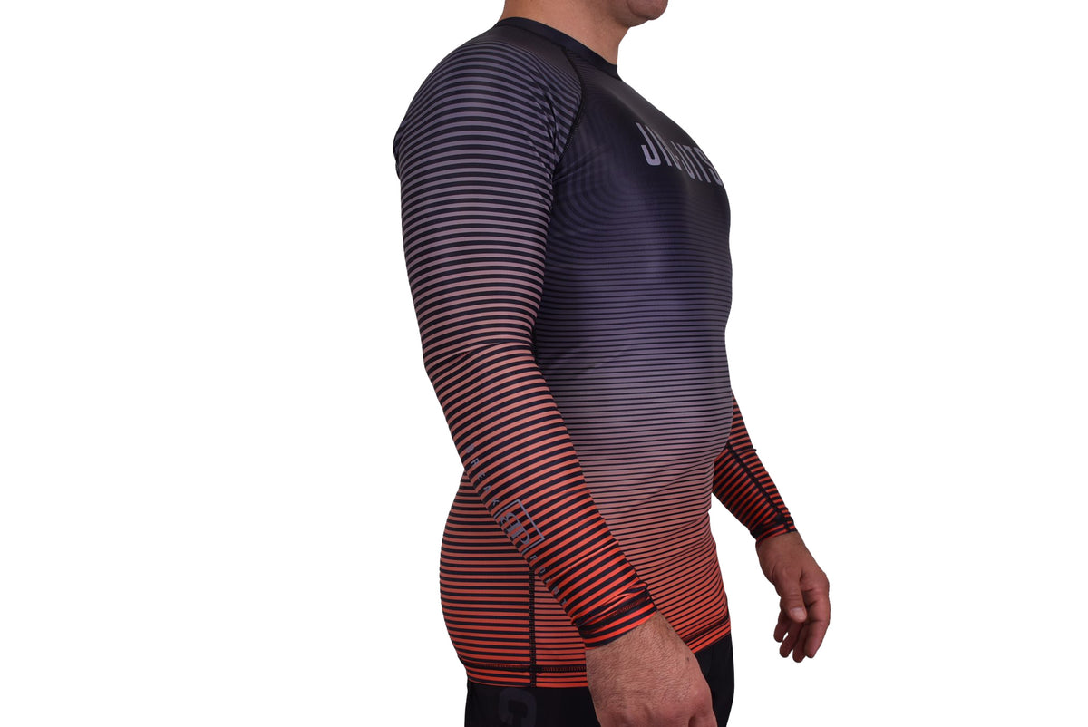 Break Point Limited Edition Jiu-Jitsu Red Waves Rash Guard