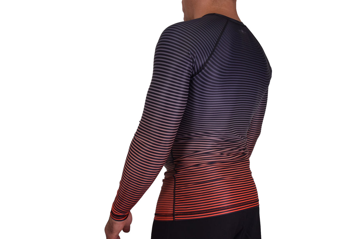 Break Point Limited Edition Jiu-Jitsu Red Waves Rash Guard