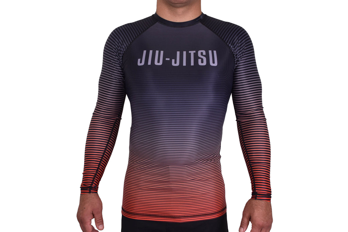 Break Point Limited Edition Jiu-Jitsu Red Waves Rash Guard