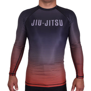 Break Point Limited Edition Jiu-Jitsu Red Waves Rash Guard (Kids)