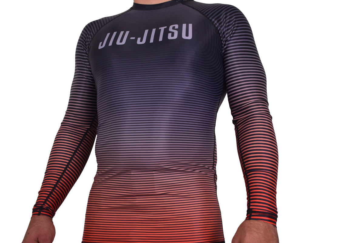 Break Point Limited Edition Jiu-Jitsu Red Waves Rash Guard
