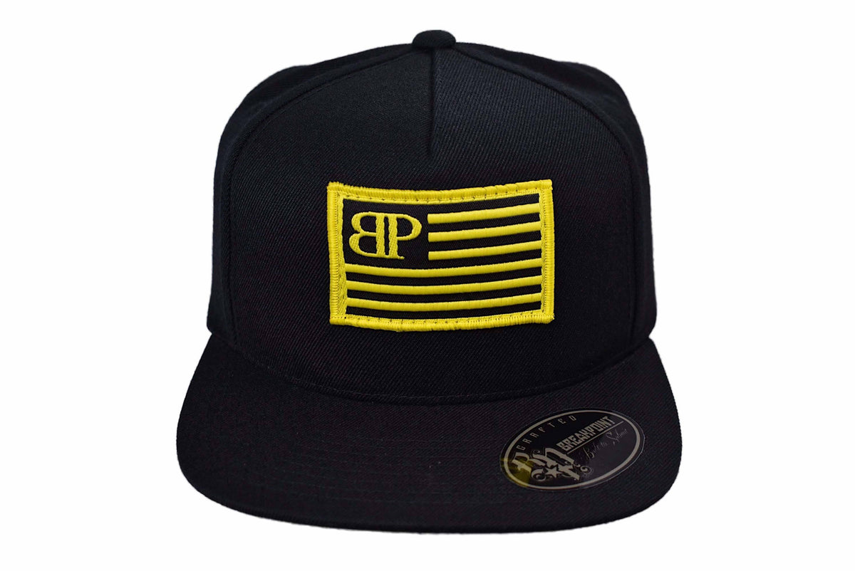 Break Point Flag Snapback Hat - Black