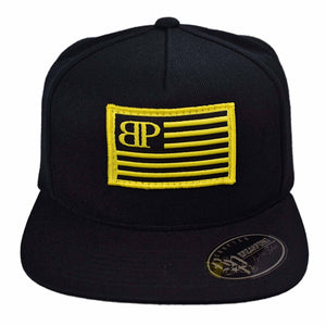 Break Point Flag Snapback Hat - Black