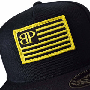 Break Point Flag Snapback Hat - Black
