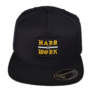 Break Point Hard Work Snapback Hat - Black