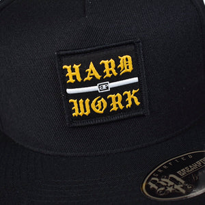 Break Point Hard Work Snapback Hat - Black