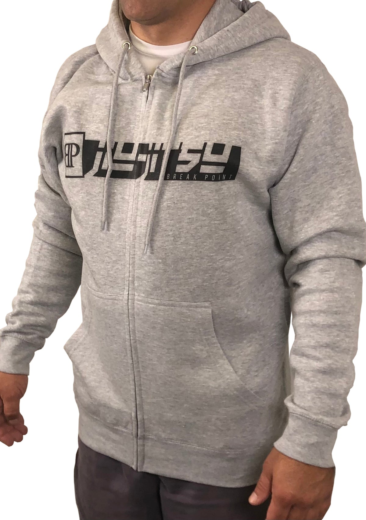 Break Point Jiu-Jitsu Origins Zip Up Hoodie - Heather Gray