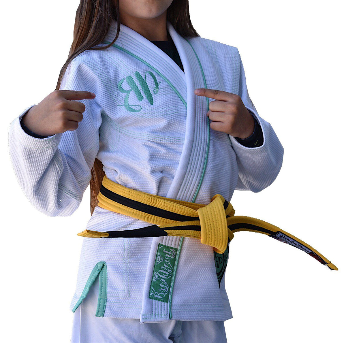 Women's Gis - Break Point BP Diamond Girls Jiu-Jitsu Gi - White